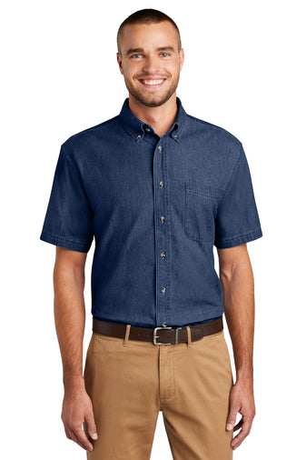 Port & Company® SP11 Short Sleeve Value Denim Shirt